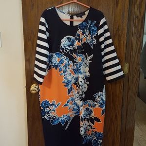 Eloquii long sleeve midi dress